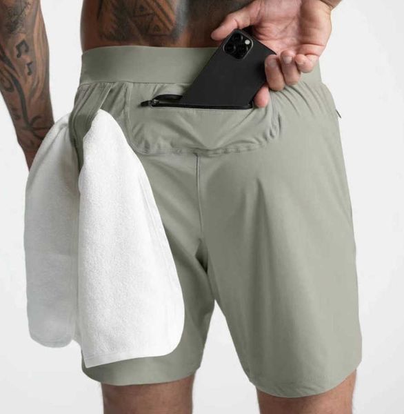 

lulu shorts men yoga sports shorts fifth pants outdoor fitness quick dry back zipper pockets lulus solid color casual running leisure high n, White;black