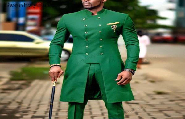 

bridalaffair suits for men groom tuxedo indian wedding wear casual man blazer men green suit slim wedding suitsjacketpants3153193, Black;gray