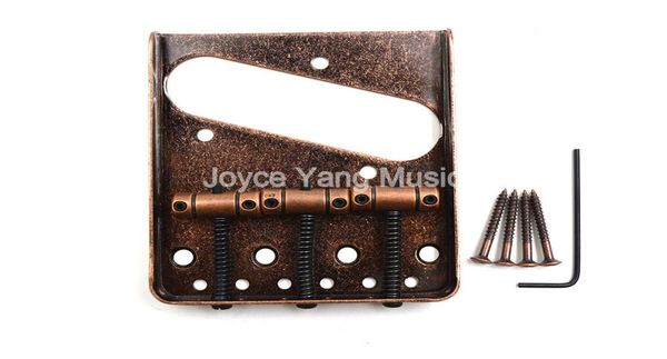 

bronze gun black 3 saddle square electric guitar bridge with 4 screws for fender tele style guitar 8994594