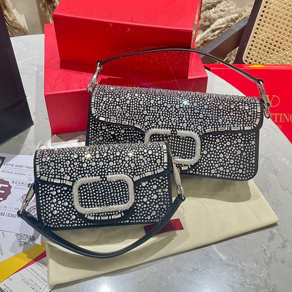 

full diamond crystal bag flap chain shoulder bags messenger purse diamond decorative letter women handbag chain hand bags high quality