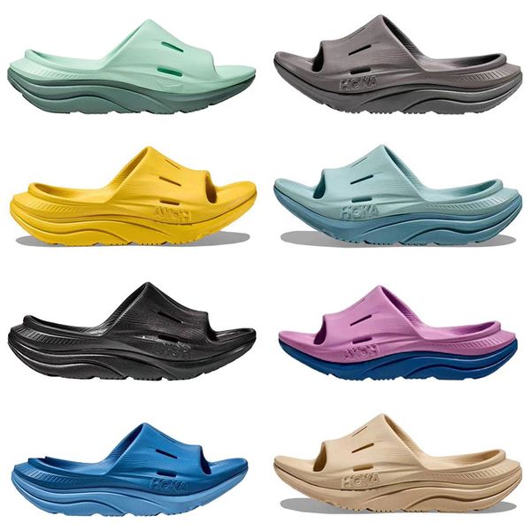 

designer slippers women hoka one one recovery slide 3 famous hoka shoes summer beach outdoors casual sandal eva tripler white black blue men, White;red