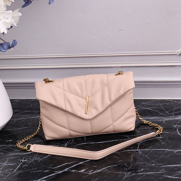 

women shoulder storage bag designer crossbody chain bags luxury handbag hardware letter accessories cowhide genuine leather flap messenger b
