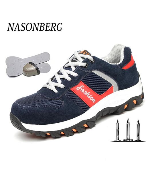 

drop breathable men shoes steel toe boots puncture proof work safety shoes outdoor boots men safety shoes indestructible6068062, Black