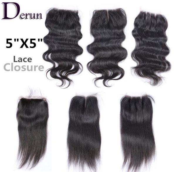 

5quotx5quot lace closure partmiddle part3 ways part brazilian hair body wavestraight human hair closure dhl 7586521, Black;brown