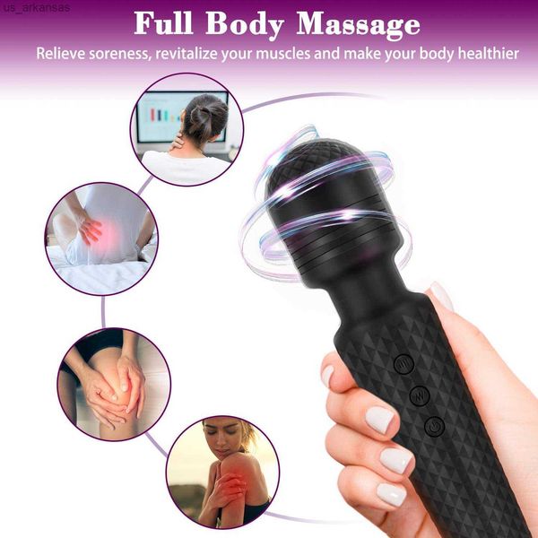 

wand massager with 20 vibration modes 8 vibration intensities portable handheld rechargeable massagers cordless l230523