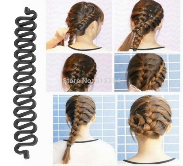 

french hair roller with hook magic styling braiding tool bun maker5420539