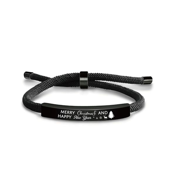 

classic design handmade christmas gift bracelet black stainless steel charm bracelets, Golden;silver