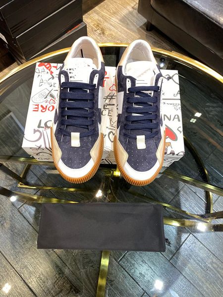

2023 designer shoesmen women sneakers leather trainers stripes sneaker sports shoe 0601, Black