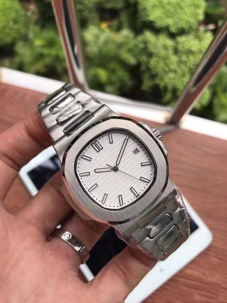 

diamond luminous wrist watches patas 40mm*8.3mm 3k 5711 men's automatic mechanical iced out bezel gift pate philip gentlemenlike, Slivery;brown