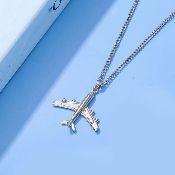 

classic pendants necklaces jewelry designer airplane necklace alphabet 925 silver pendant short version of luxury jewelry for women necklace, Golden;silver