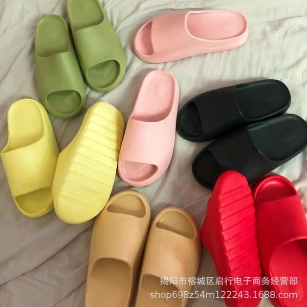 

summer slipper women 2022 brand designer foam runner slides women fashion outdoor beach flip flops for men slides house shoes, Black