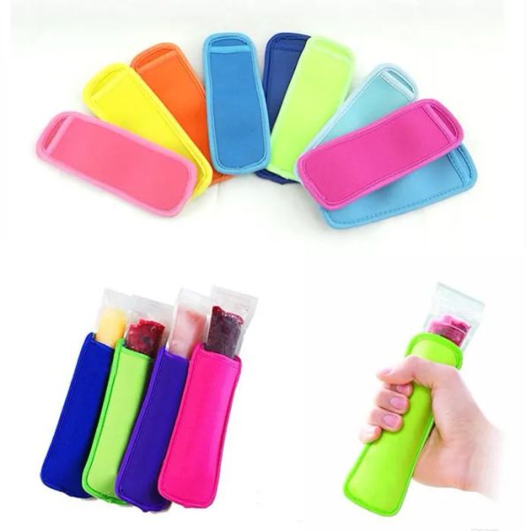 

popsicle holders pop ice sleeves zer edge covering 18cmx6cm neoprene waterproof for kids summer kitchen