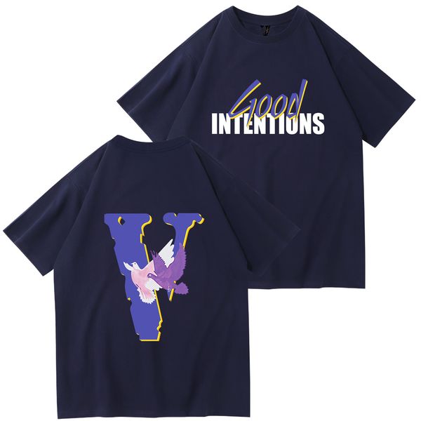 

2023 summer mens t-shirts women designers t shirts loose tees fashion brands man s casual vlones shirt luxurys clothing street shorts sleev, White;black