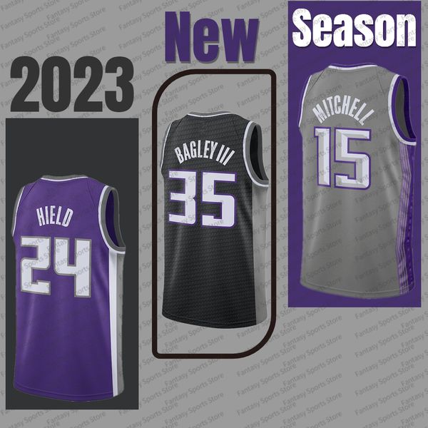 

custom new deaaron 5 fox basketball jersey 10 sabonis holmes men youth purple white city boys stitched jerseys size s-xxxl, Black