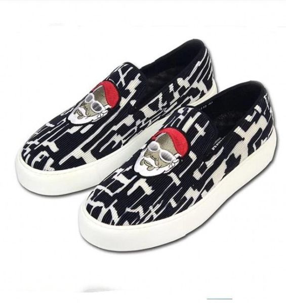 

embroidery men shoes handmade slip on cow leather platform casual shoes lazy flats big size 38-46, Black