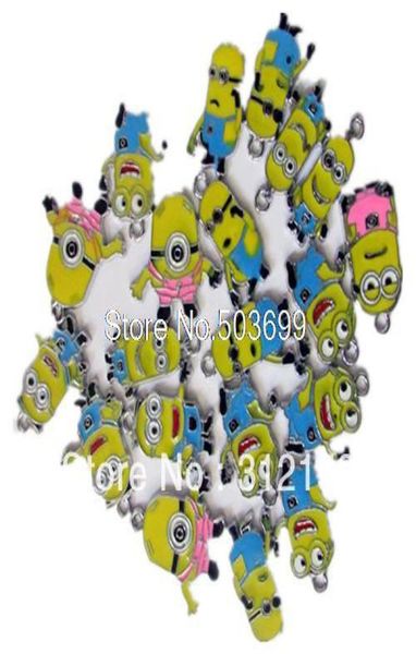 

whole 100 pcs despicable me minion metal zinc alloy enamel charms pendants for girl jewelry craft making diy9545808, Bronze;silver