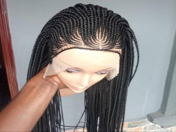 

synthetic wigs part braided box braids wig long black hair 134 lace front for women cosplay with baby4495755