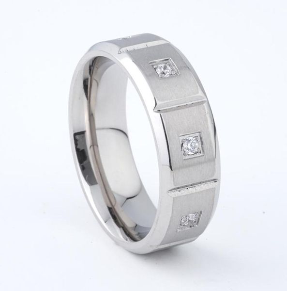 

wedding rings unique designer 8mm cz stones band jewelry for men and women marriage anniversary fashion gift8835983, Slivery;golden