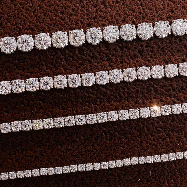 

gra certificategra fine jewelry iced out custom 14k gold tennis bracelet moissanite diamond cuban for women gift, Silver