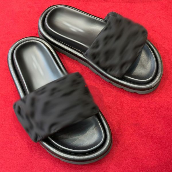 

2023 fashion women brand slippers designer sandals flat flip flops crocodile skin slide ladies beach sandal summer with box -433, Black