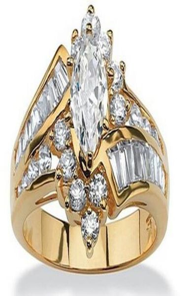 

selling female finger rings plated goldsilver color irregular geometric round square shape zircon women ring jewelry gifts6597192, Silver