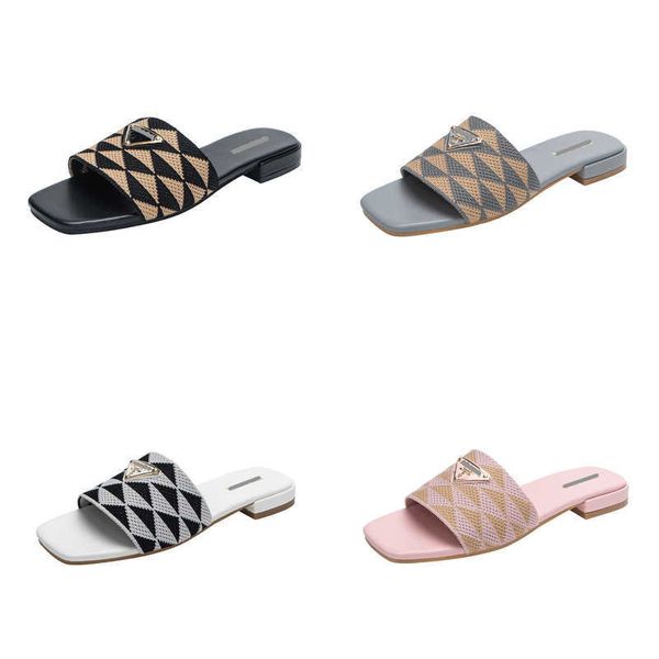 

Woman Embroidered Fabric Slides Slippers Black Beige Multicolor Embroidery Mules Home Flip Flops Casual Sandals Summer Leather Flat Slide Rubber Sole, Cfxpt05 grey
