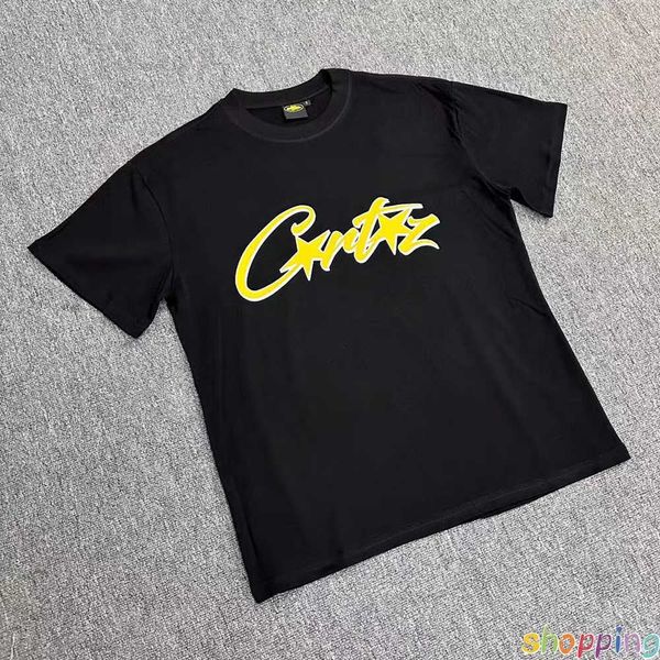 

designer t shirt american street hip hop letter print short sleeve t-shirt men's fashion brand summer loose round neck half size xll 66, White;black