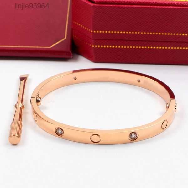 

bangle screw bangles 316l love bracelets silver rose gold bracelet stainless steel women men screwdriver designer couple jewelry 1ynh6, Black