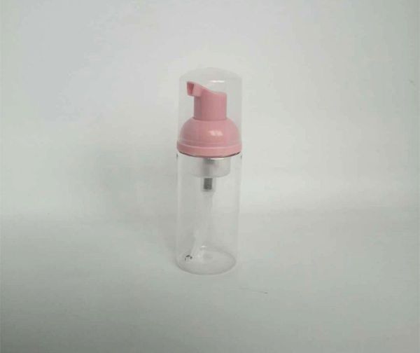 

12ps 60ml clear plastic foam pump refillable empty cosmetic bottle lashes cleanser soap dispenser shampoo bottle with pink4771412