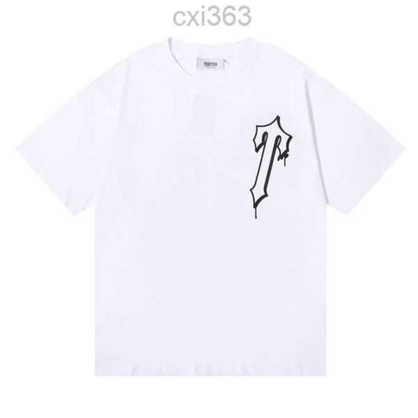 

men's t shirts 2023 arrivals trapstar shirt men women outdoor loose cozy short sleeve black white all-match tee leisure trend fashionz3, White;black