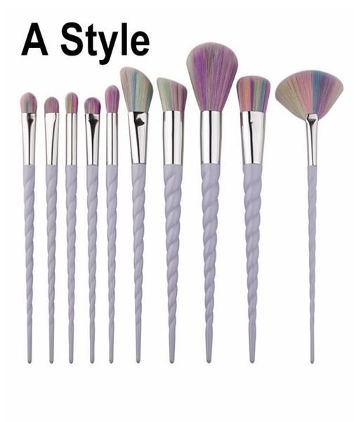 

10 pcs makeup brushes the fan brush makeup tools 012341000664