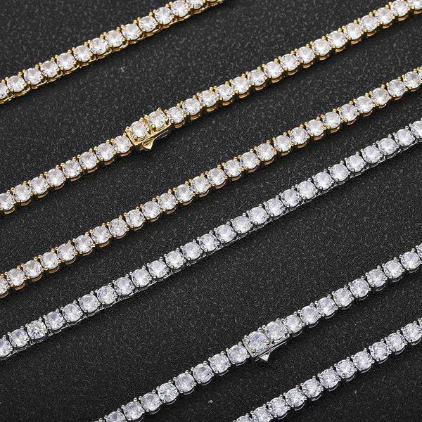 

pass diamond tester sterling silver 925 jewellery necklace moissanite tennis chain