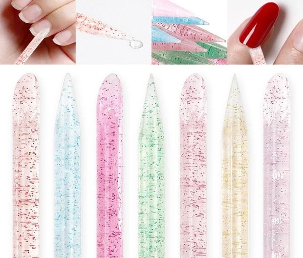

100 pcs reusable crystal manicure stick double sided nail art cuticle pusher remover tool pedicure nails care4089075
