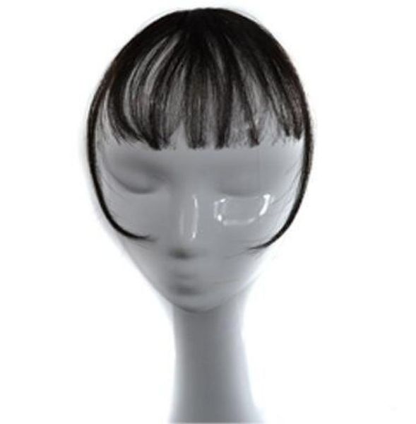 

sara woman girls clip in shuangbin hair bang 100 human hair clip in fringe front bang extension clip in hair piece 314cm2056671, Black