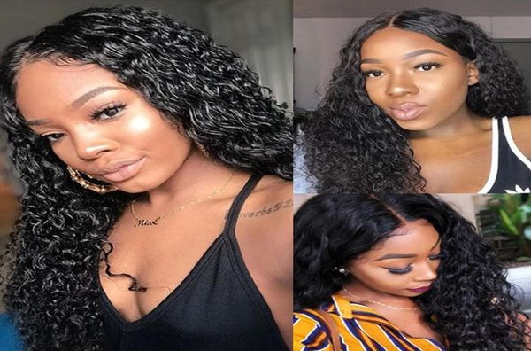 

human hair wigs 22inches long curly wig african01234563601444, Black