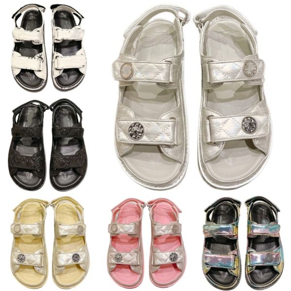 

new fashion sandals r slippers genuine leather letter beach shoes outdoor anti slip platform shoes letter candy shoes women's casual in, Black