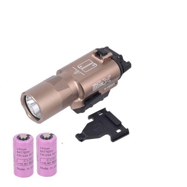 

tactical light x300 ultra pistol surefir x300u torch rifle flashlight kydex glock holster white light-tan