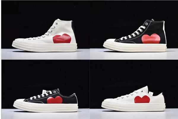 

designer all stars shoe cdg canvas play love with eyes hearts 1970 1970s big eyes beige black classic men women casual skateboard sneakers