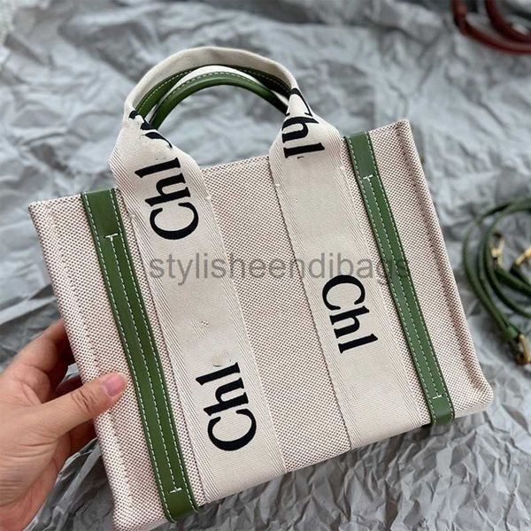 

totes womens designers handbag woody canvas totes shoulder shopping bags crossbody beach bag letters printing weekend basket wallet purses