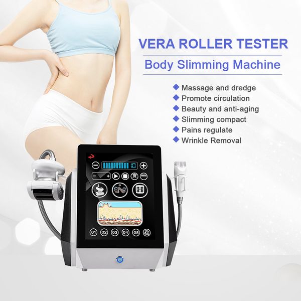 

non-invasive 3d negative pressure vera roller tester vacuum roller body smooth massage therapy fat removal body shape machine, Black;white