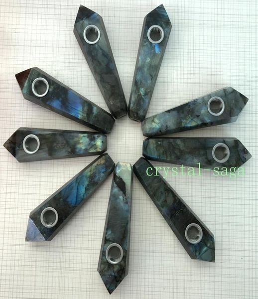 

whole natural crystal smoking pipes natural labradorite point gem light quartz crystal wand hand carved smoking pipes1249520, Black