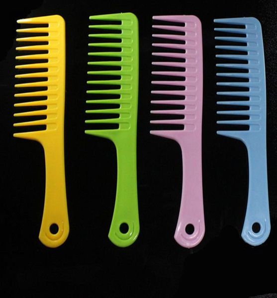 

1pc salon hairdressing handle wide tooth hairburshes hair comb detangling massage styling tools6968667, Silver