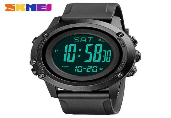 

skmei 2021 new military sport men watches pedometer altimeter thermometer digital clock male wristwatch relogio masculino 17931904744, Silver
