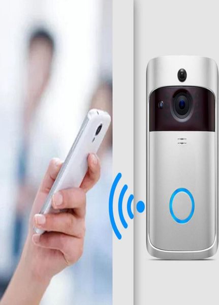 

new wifi video doorbell 720p hd wireless security camera with pir motion detection for ios android phone app control4258408