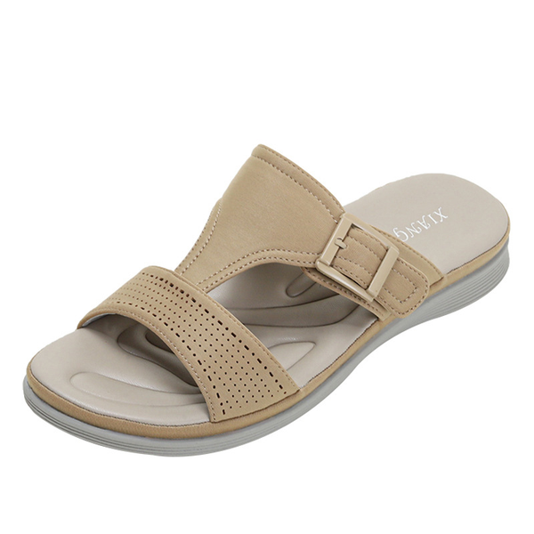 

wedges thick soles outside wear womens slippers 2023 summer new womens fashion casual sandals fashion comfortable slippers, Black
