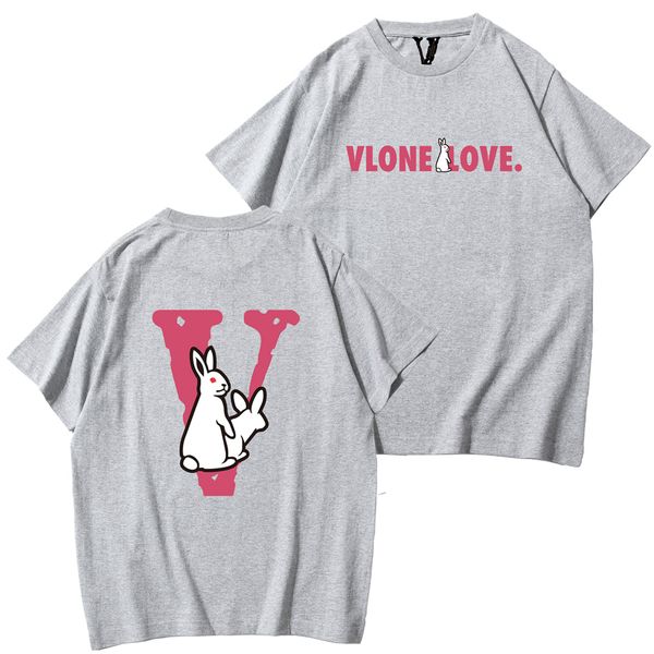 

vlone men's / women's t-shirt couples casual vlone original t shirts fashion trend high street loose hip-hop100% cotton printed ro, White;black
