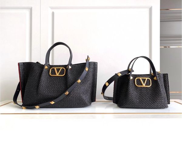 

women woven tote largest shopping bag quilted genuine leather women luxury brass metal hardware chain large capacity tote shoulder strap zip