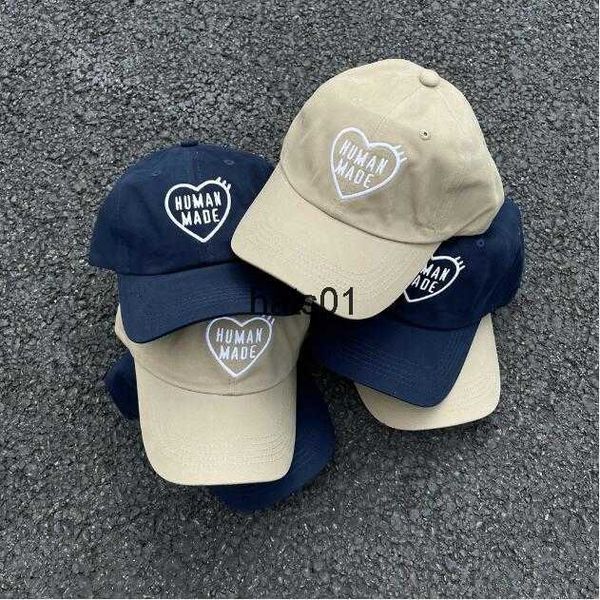

human made fashion embroidery navy baseball cap hat for men unisex, Blue;gray