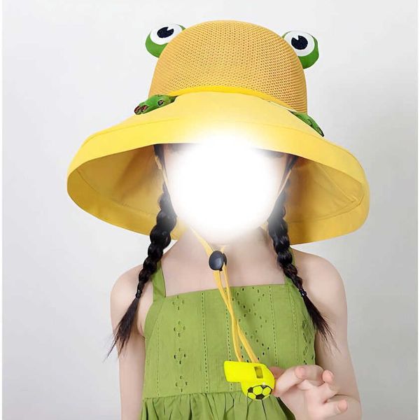 

children's breathable hats girls' summer uv resistant sunshade hats boys' large eaves outdoor sun hats babies, Blue;gray