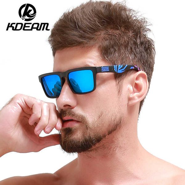 

frames kdeam square sports skateboard colorful sunglasses men's and women's polarized sunglasses kd901, White;black